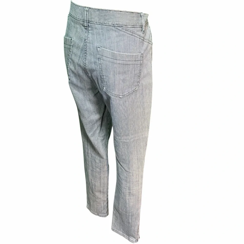 Theory ‘Laurice / Bretagne’ Blue & White Railroad Stripe Skinny Jeans Size 10